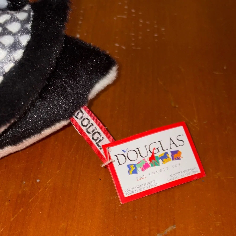 Duck Loon Black White Spots Douglas Cuddle Toy 7” Stuffed Plush - Picture 3 of 4